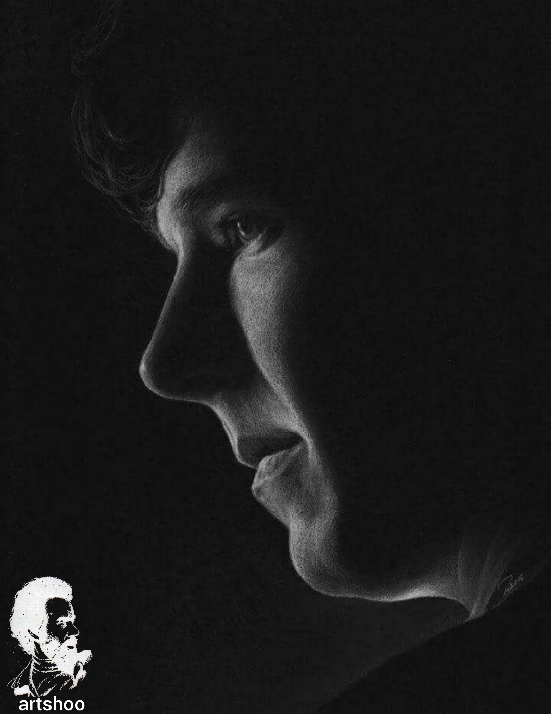 سیاه قلم مدل مداد سفید